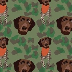 German Shorthaired Pointer Dog Hunting puppy camouflage greens