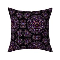 Kaleidoscopic Bohemian Dandelion in Purple