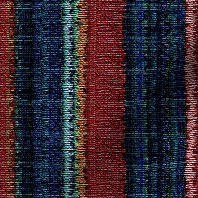 Really Rustic Coarse Woven-Look Native American Tribal Rug Print