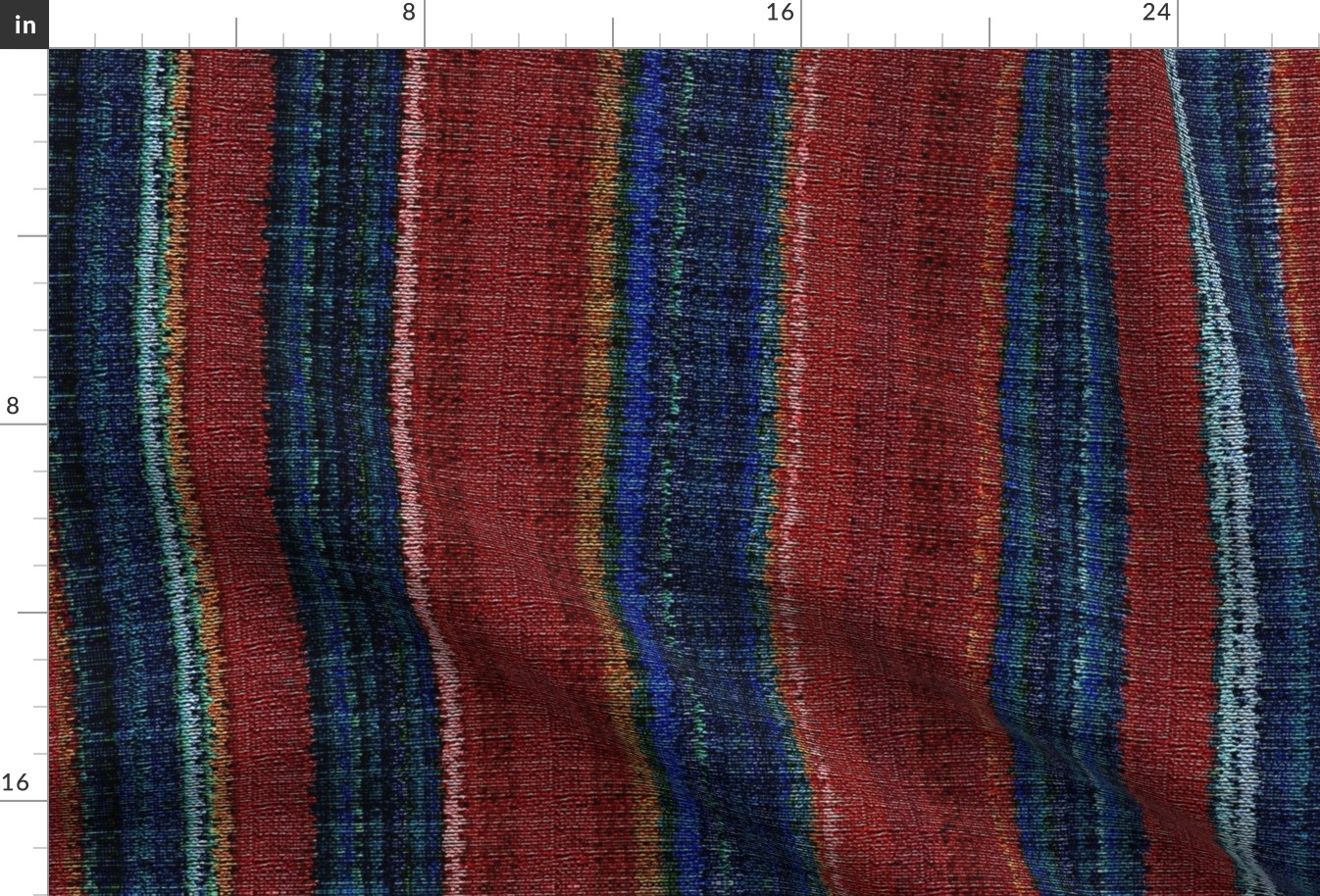 Really Rustic Coarse Woven-Look Native American Tribal Rug Print