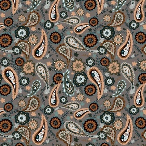 Earth tone paisley 