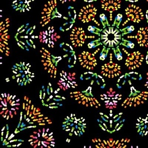 Bohemian Spring Garden Embroidered Kaleidoscope