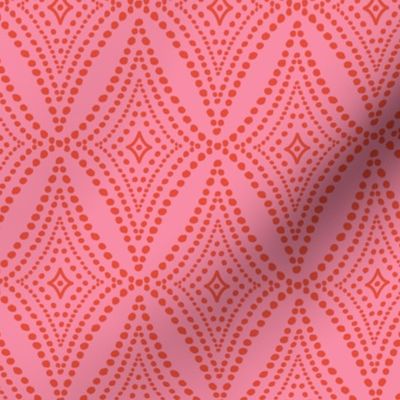 Pebble Pathway - Dot Geometric Pink Red Regular Scale
