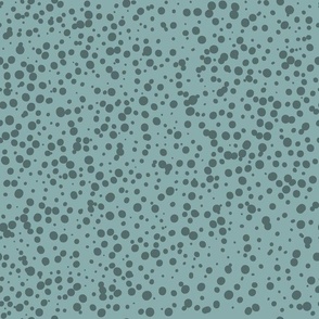 Medium // Ocean Breeze: Random Teal Blue Blender Dots on Light Blue 