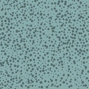 Small // Ocean Breeze: Random Teal Blue Blender Dots on Light Blue 