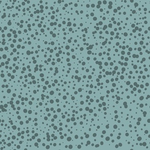 Large // Ocean Breeze: Random Teal Blue Blender Dots on Light Blue 