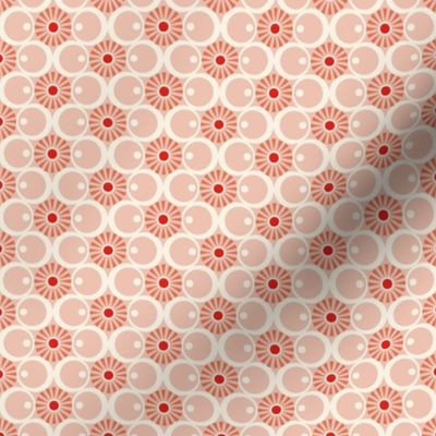 Bird's Eye View (MidMod Peachy Keen) || geometric circles, dots & flowers