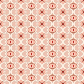 Bird's Eye View (MidMod Peachy Keen) || geometric circles, dots & flowers