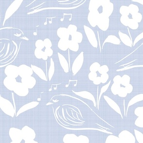 Spring Robins in Chambray