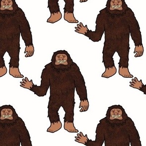 Waving Bigfoot White Background