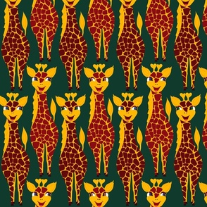 Cheeky Giraffe's on Green - Medium