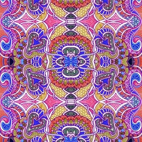 Psychedelic Hearts and Spades vertical stripe