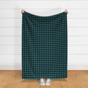 1 Inch Teal Buffalo Check | Simple Teal and Black Checkered