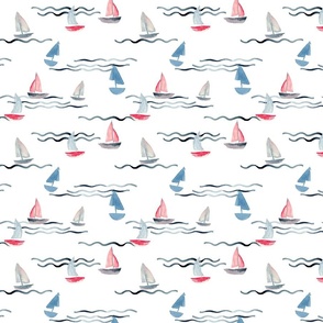 colorful sailboats wallpaper
