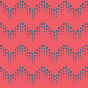 Chevron waves, color: red