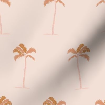 Tropical palms-nude pink 