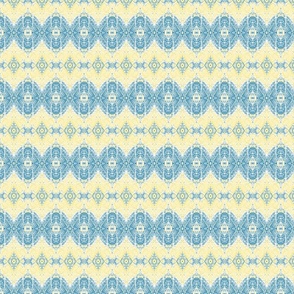 Damask, color blue and yellow