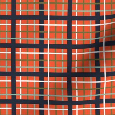 red holiday plaid  