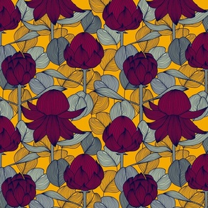 eucalyptus and waratah (bright yellow) (small)