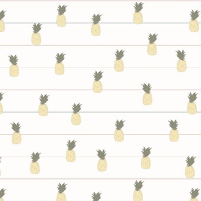 pineapples-Cream -Large