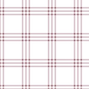 The Simple minimalist series - delicate tartan plaid design scandinavian checker print purple on white  