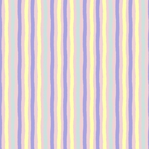 Yellow, purple and mint green stripes