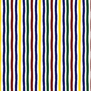 Yellow, red, blue and green stripes