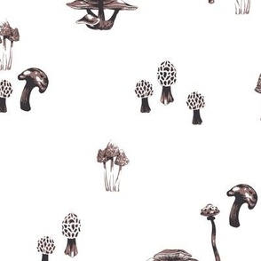 Mushrooms - Large - White and Grey