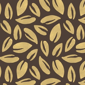 Autumn Feels - Leaves (yellow on brown)