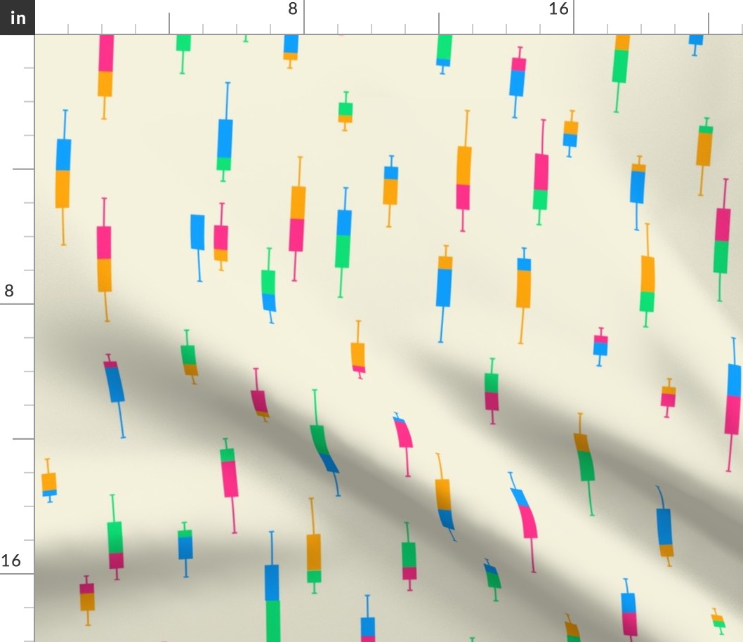 Box-and -Whiskers Plots, Vertical, on Ecru