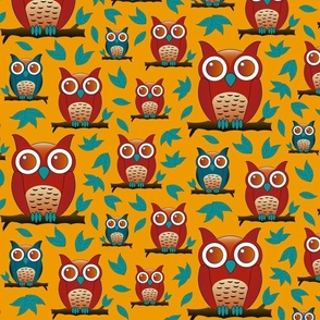 Owl Be Seeing You in Orange