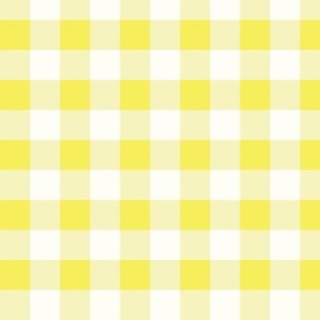 Yellow Gingham Fabric, Wallpaper and Home Decor | Spoonflower