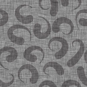 Gray Gray Swirls Vintage Mid Century Style