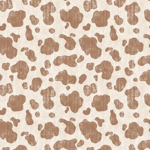 Distressed Cow Print in Browns (Small Scale)