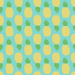 Pineapple Up and Down Pattern in Light Blue - Larger