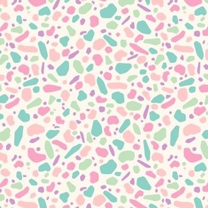 Colorful Terrazzo in Pink & Green (Small Scale)