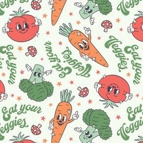 Vegetables, Eat your Veggies Pattern