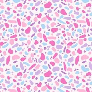 Colorful Terrazzo in Y2K Pink Purple & Blue (Small Scale)