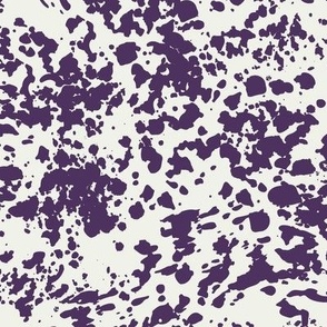 White Ground With Sponge Purple Marks Nature Inspired Large Scale