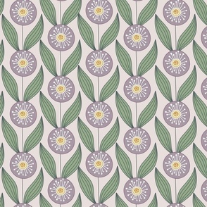 Doodle Fun Floral in Mauve, Sage and Linen