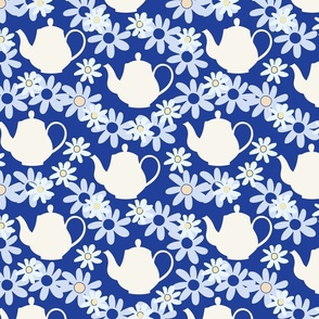 Teapot seamless pattern. 