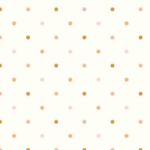 Boho Polka Dots in Pink and Rust 