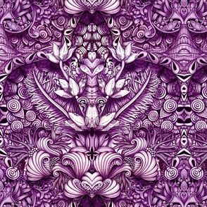 Doodle Collage--purple
