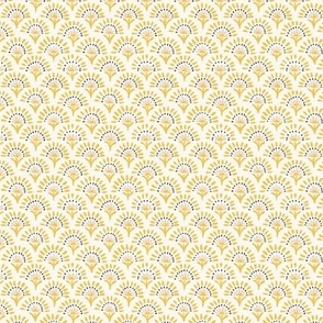 Bohemian Fan-mini-Cream and sunshine yellow-Hufton Studio