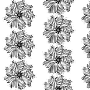 Floral in Black on White_7x6