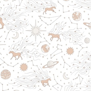 Horses and Constellations - Large - White