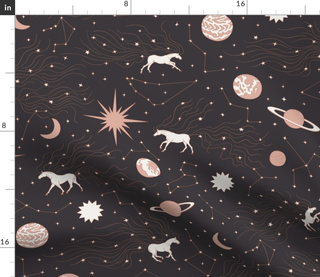 Horses and Planets - Large - Grey