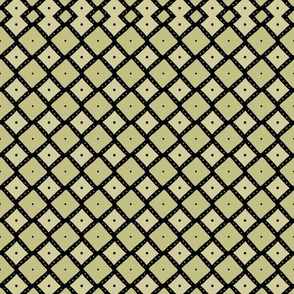 Olive Green and Black Squares_22x17