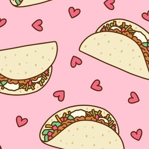 I Heart Tacos on Pink (Large Scale)