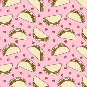 I Heart Tacos on Pink (Small Scale)